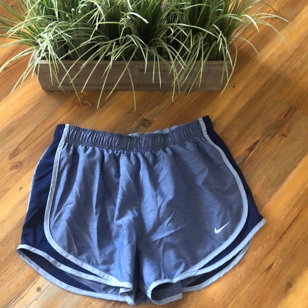Nike Women's Athletic Running Shorts in Light Blue and Navy